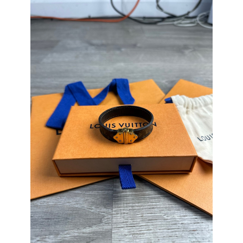 Women's Louis Vuitton Monogram Bracelet Brown Gold